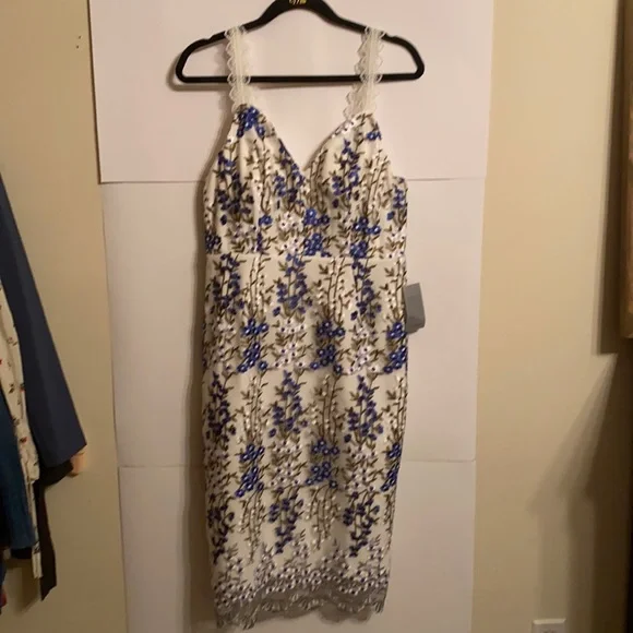 Bronx And Banco Poppy Floral Dress Sz L - Picture 4 of 12